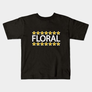 Floral artistic typography design Kids T-Shirt